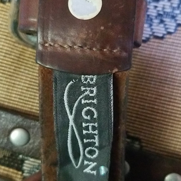 Brighton Indian Head Nickel Leather Belt 42 - Picture 5 of 7